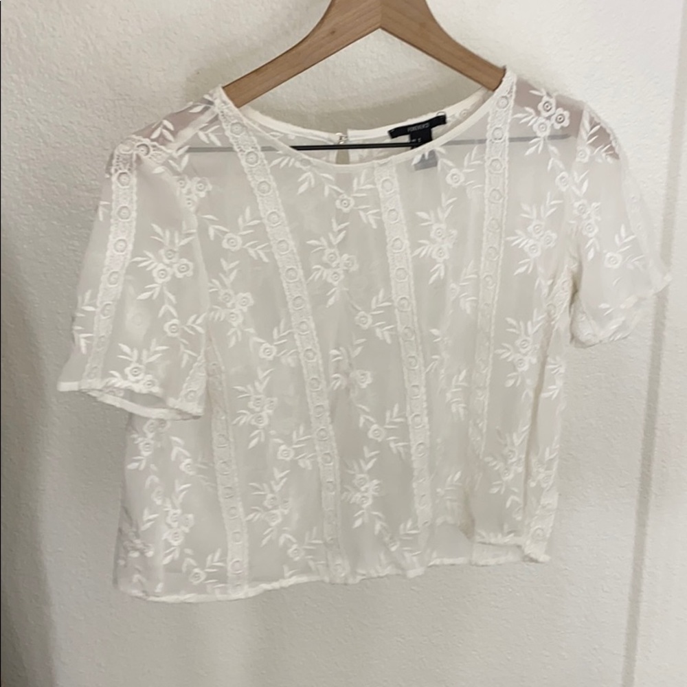 Sheer Embroidered Top